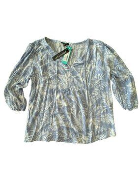 Stitch Fix Papermoon Addley Clip Dot Top Medium NWT Purple Blue Boho Blouse